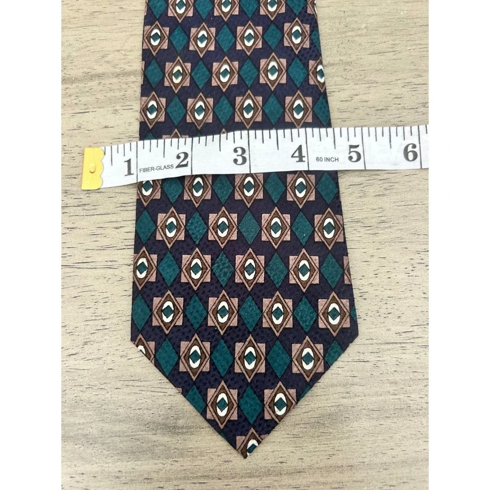 Lot4 Mens Neckties Q Edwards Cheri Copain Little Black Tie Plaid Check Geometric